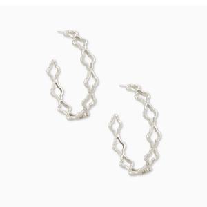 Kendra Scott Abbie Hoops in Rhodium